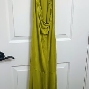SHEIN Vibrant Green Asymmetrical Dress